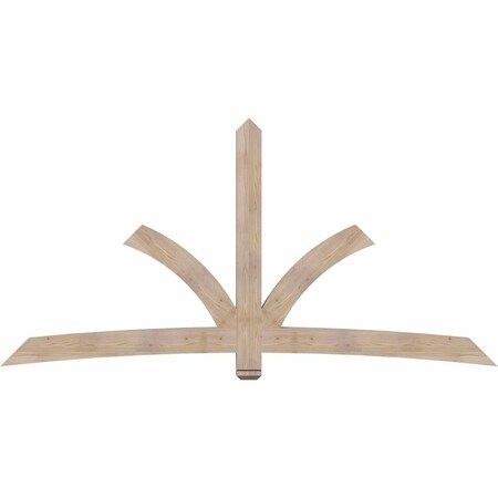 Ekena Millwork Davenport Smooth Timber Gable Bracket, Douglas Fir, 108"W x 54"H x 3 1/2"D x 5 1/2"F, 12/12 Pitch GBW108X54X0406DAV00SDF